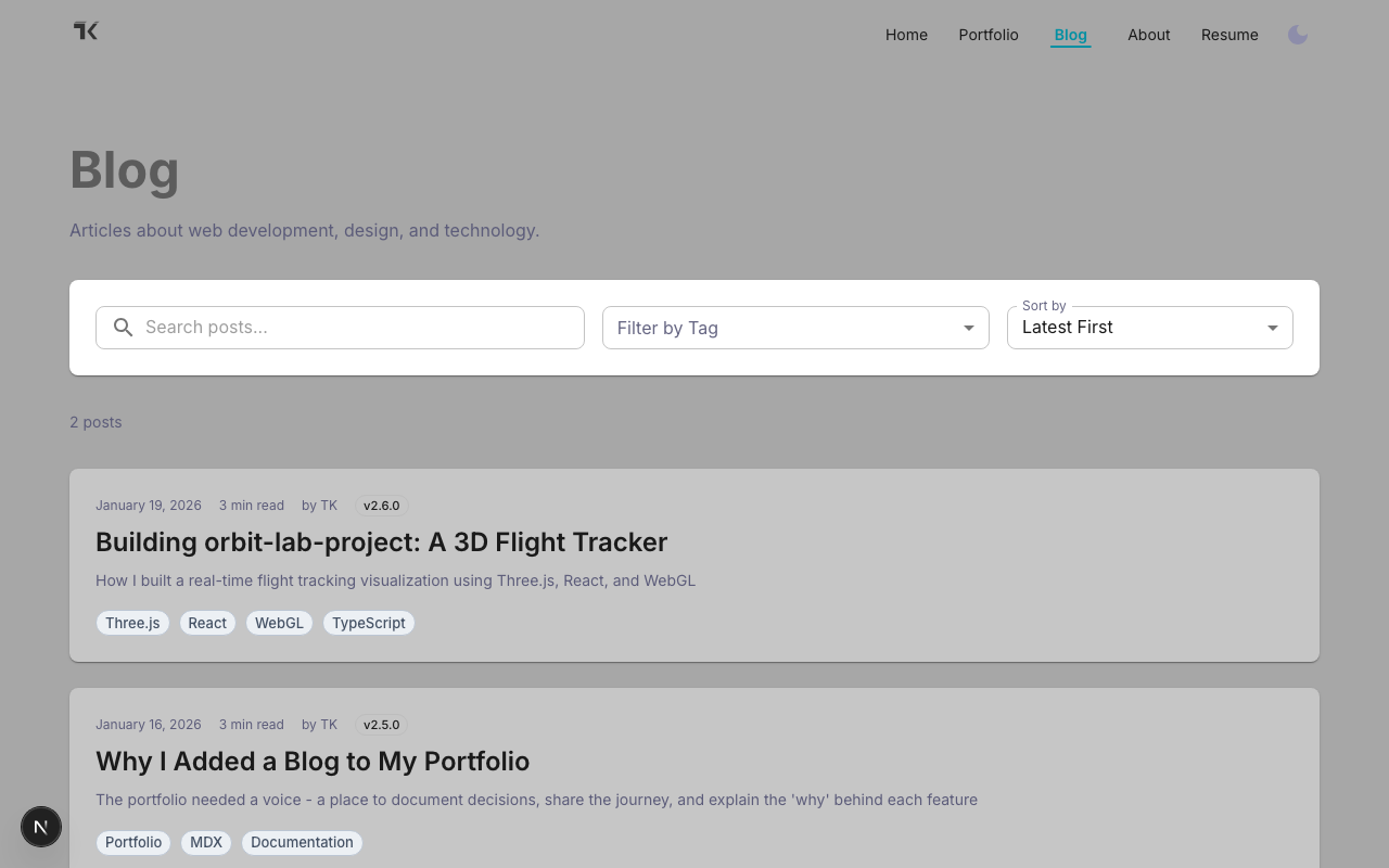 Why I Added a Blog to My Portfolio