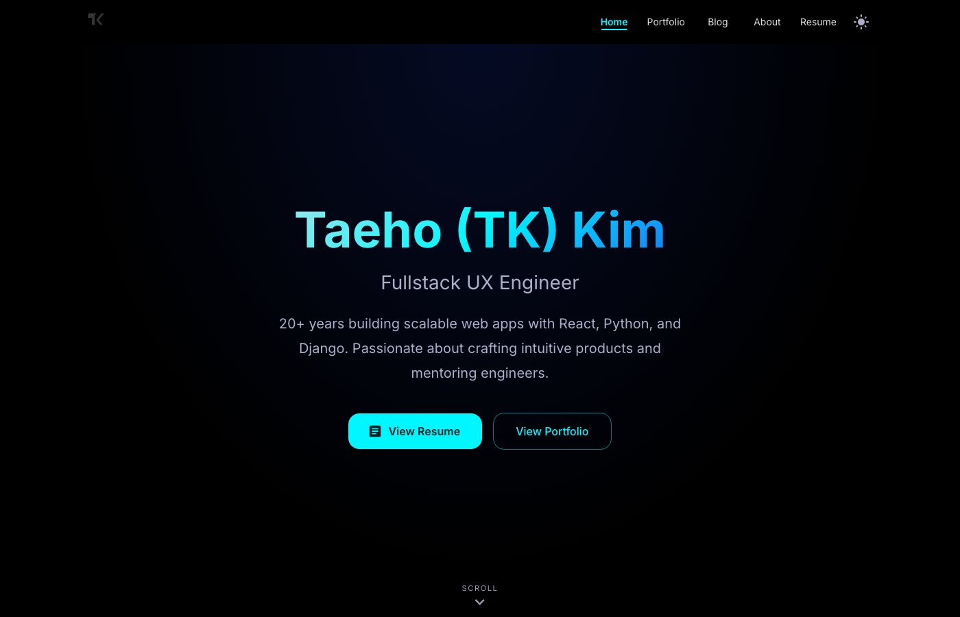 The new hero section